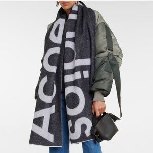 Acne Black and White Scarf